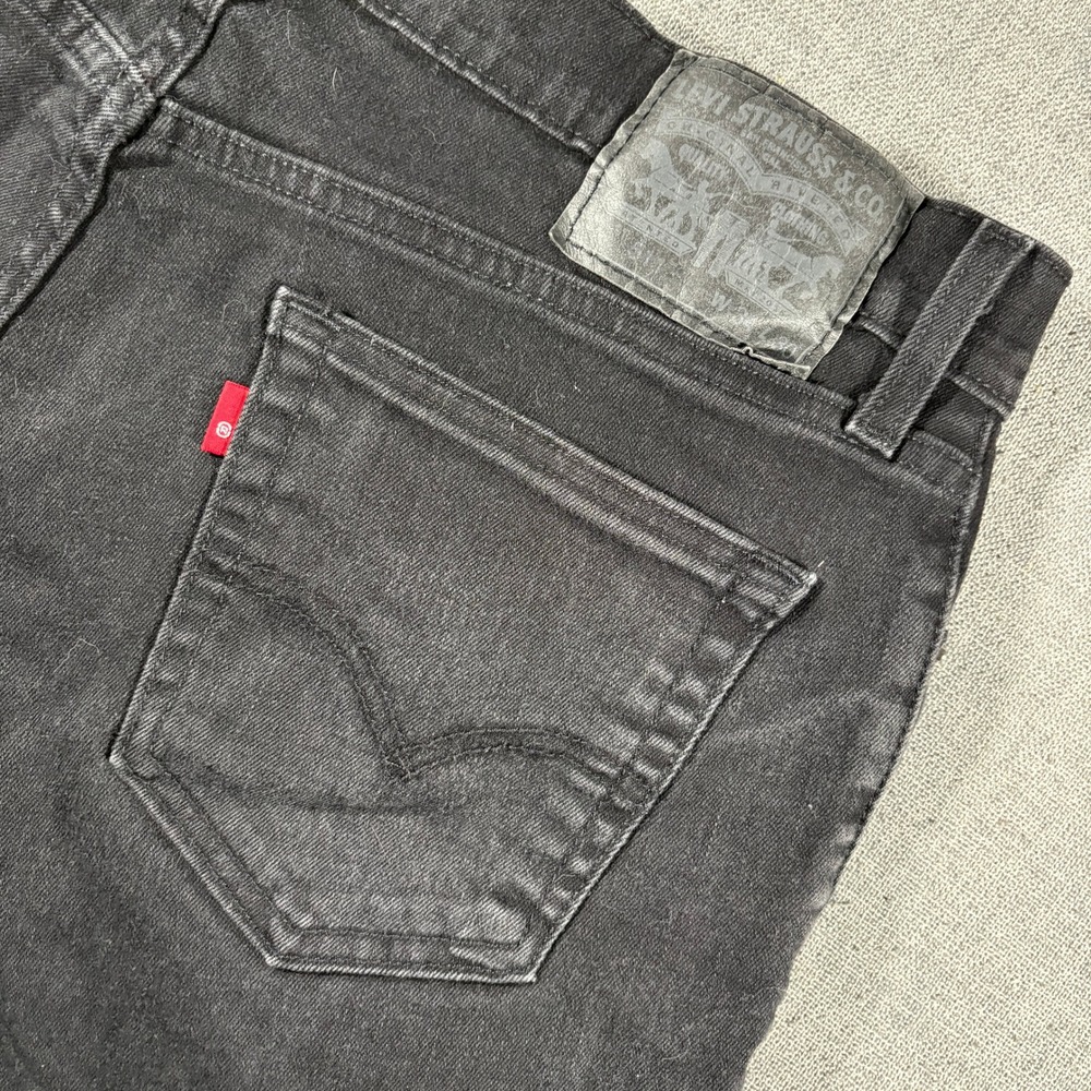 Levi's 511 Slim Fit Jeans Mens 34x30 Black Denim Pants Washed 04511-1907